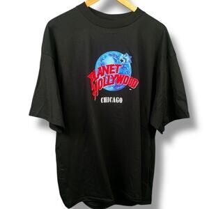 Vintage 90s PLANET HOLLYWOOD Chicago Logo T - Men's 2XL